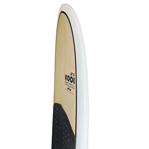 Tabla de surf con diseño en blanco y negro