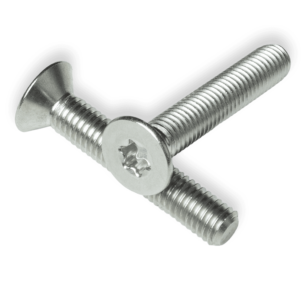Tornillos 8x30 Mat/Platino Cabeza Cónica
