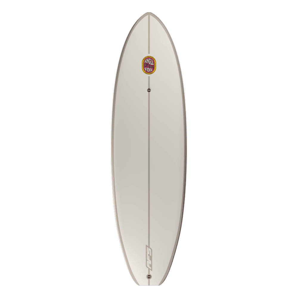 Planche AFS Single F 5'8 sans pad, vue de dessus